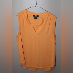 DKNY Women's Vibrant Orange Blouse